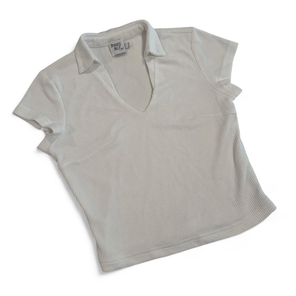 Office siren white casual top